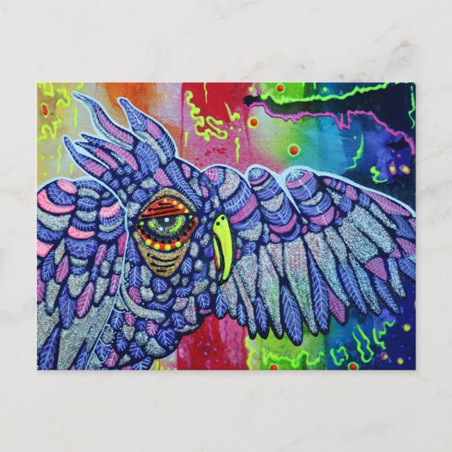 Graffiti Owl Art Postkarte (Vorderseite)