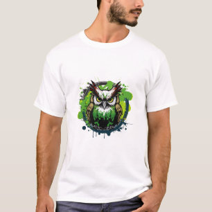 Graffiti Paint Owl Bird Creative Art Malerei T-Shirt
