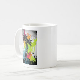 Graffiti Palm Tree Kaffeetasse
