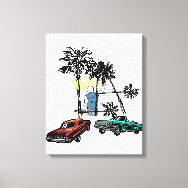 Graffiti Palms Low Rider Leinwanddruck (Vorderseite)