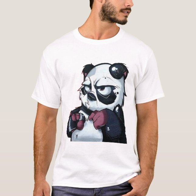 Graffiti-Panda-Bär T-Shirt (Vorderseite)