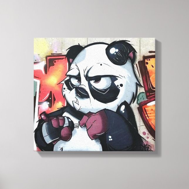 Graffiti Panda Bear Leinwanddruck (Vorderseite)