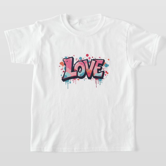 Graffiti Pastel Liebe Bombe T-Shirt (Ablage )