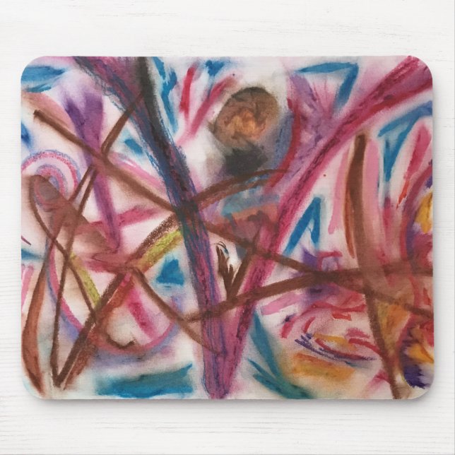 Graffiti-Pastellkunst-Ausdruck Mousepad (Vorne)