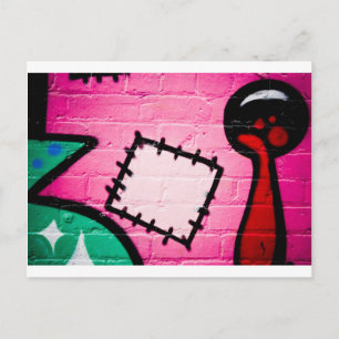 Graffiti Patch und Lolly. Postkarte