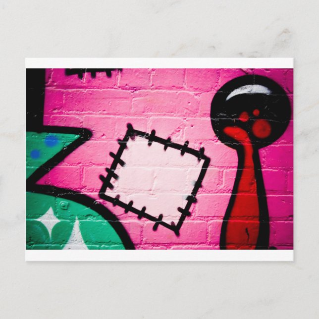 Graffiti Patch und Lolly. Postkarte (Vorderseite)