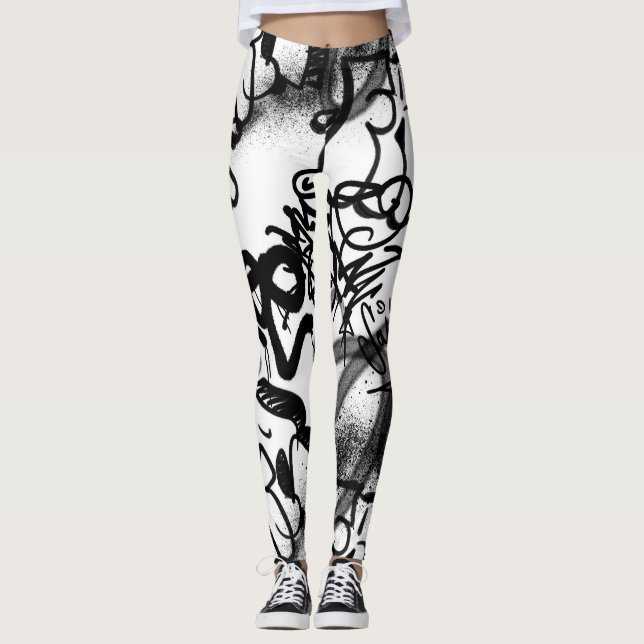 Graffiti Pattern Leggings (Vorderseite)