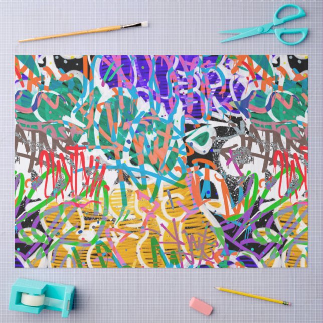 Graffiti Pattern Seidenpapier (Basteln)