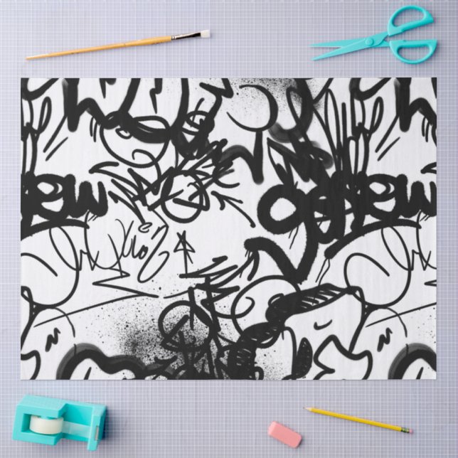 Graffiti Pattern Seidenpapier (Basteln)