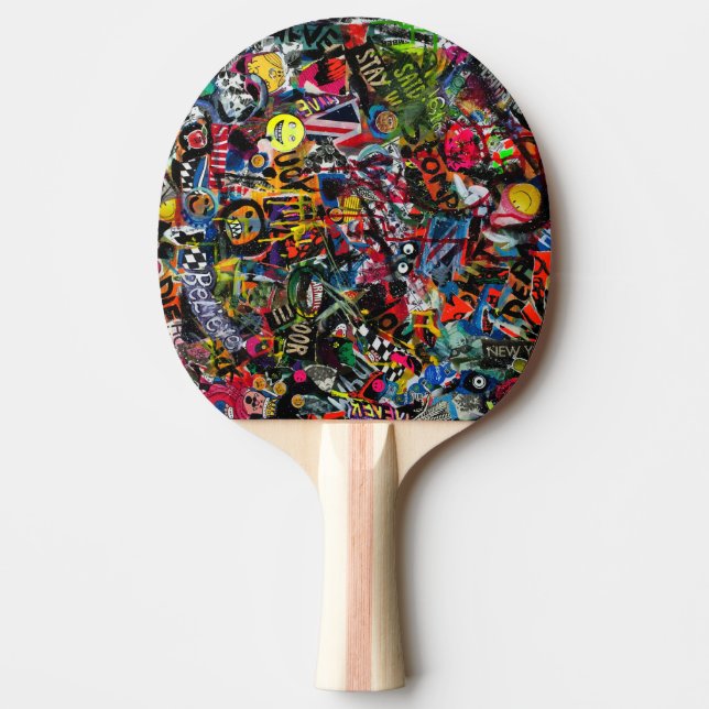 Graffiti Ping Pong Paddle von Ray Dust Tischtennis Schläger (Vorderseite)