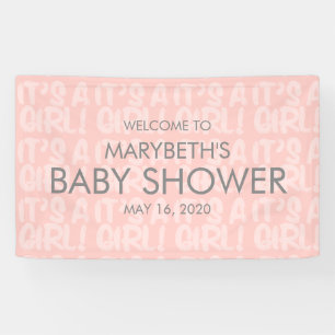 Graffiti Pink Baby Dusche Begrüßungsbanner Banner