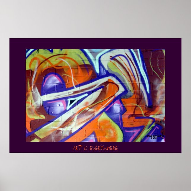 Graffiti-Poster Poster (Vorne)