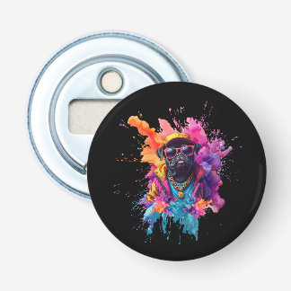 "Graffiti Pug Bottle Opener – Urban Street Art Dog Flaschenöffner