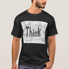 Graffiti Punk Rock Design #4 "Think Black" T-Shirt