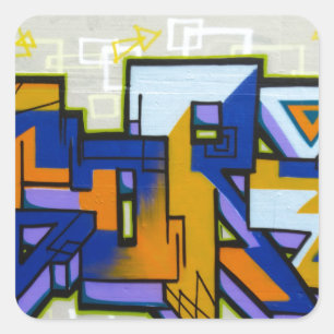 Graffiti Quadratischer Aufkleber