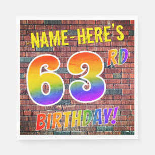 Graffiti Rainbow Look 63RD GEBURTSTAG! + INDIVIDUE Serviette
