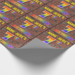 Graffiti Rainbow Look 7. GEBURTSTAG! & INDIVIDUELL Geschenkpapier