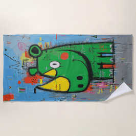 Graffiti Rhino Street Art Character Strandtuch