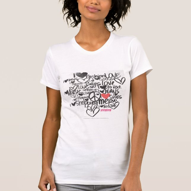 Graffiti-Rosa T-Shirt (Vorderseite)