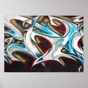 Graffiti-Rosen-städtisches Straßen-Kunst-Plakat Poster