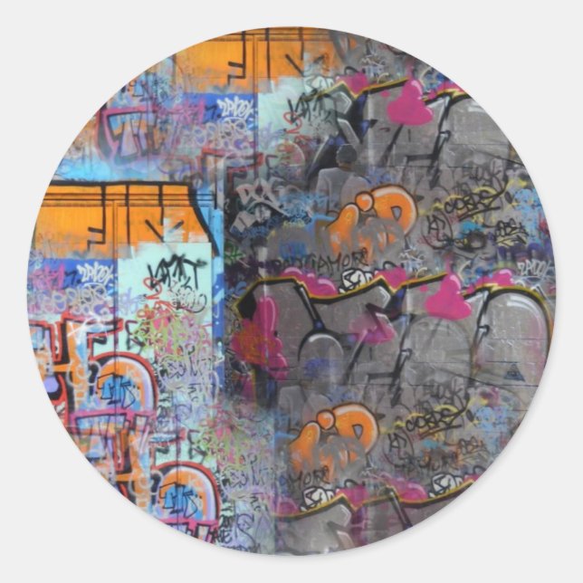 Graffiti Runder Aufkleber (Vorderseite)