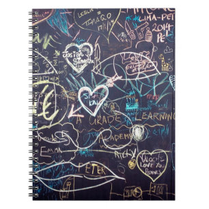 Graffiti Schalkboard Liebe Notizblock