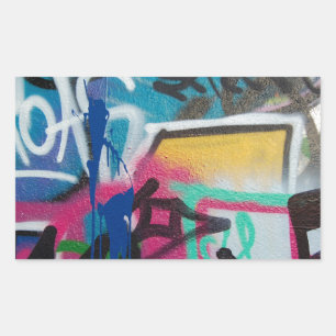 Graffiti-Schleimhintergrund Rechteckiger Aufkleber