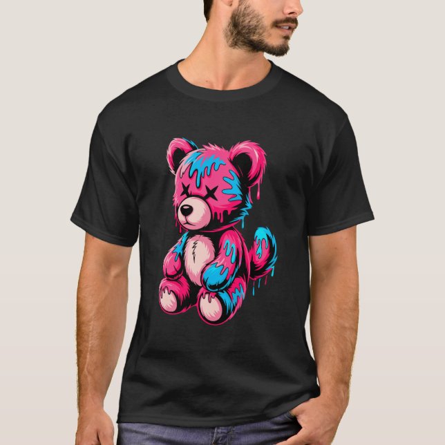 Graffiti-Schmelzkunst Wolf Wölfe T-Shirt (Vorderseite)