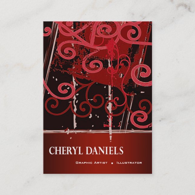 Graffiti-Schmutz-Grafiker-Illustrator Visitenkarte (Vorderseite)