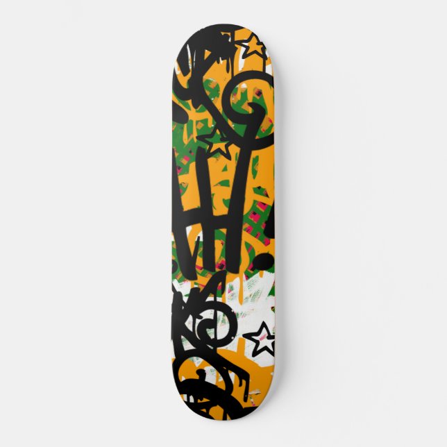 Graffiti Scribbles Skateboard (Vorderseite)