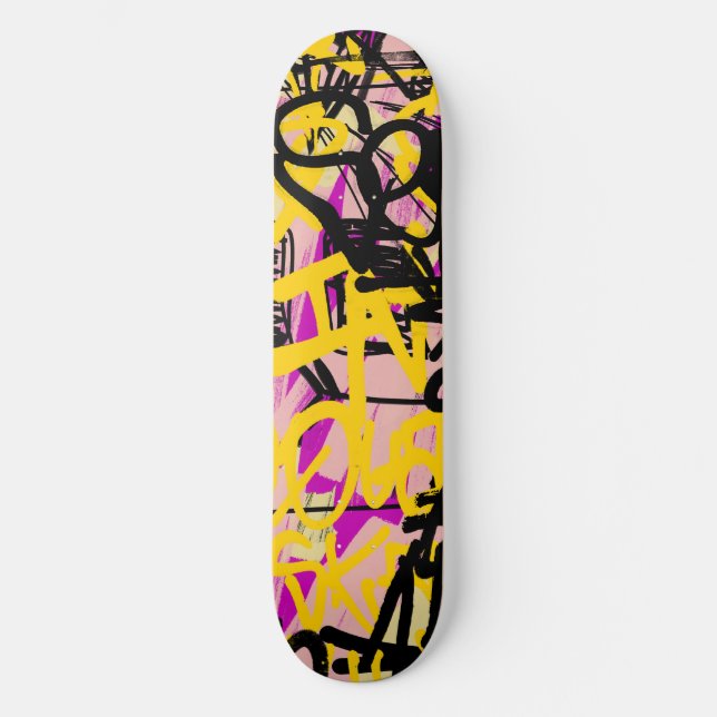 Graffiti Scribbles Skateboard (Vorderseite)