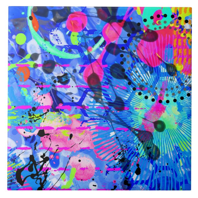 Graffiti-See 1 Fliese (Vorderseite)