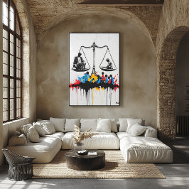 Graffiti-Skala der Ungleichheit - Städtische Prote Poster