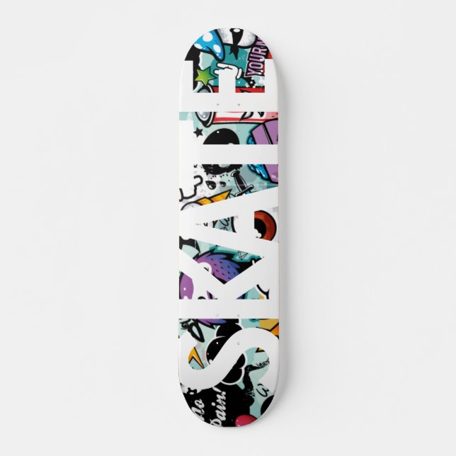Graffiti SKATE Design Skateboard (Vorne)