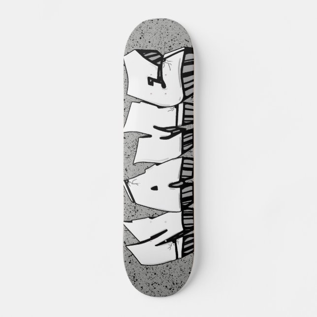 GRAFFITI SKATEBOARD JEDER NAME ODER EIN WORT KANN  (Vorderseite)