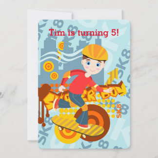 Graffiti Skateboard Kind Geburtstagsparty Einladung