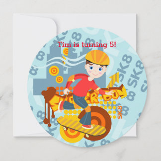 Graffiti Skateboard Kind Geburtstagsparty Einladung