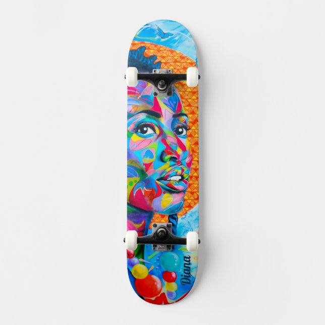 Graffiti Skateboard - Liebe, Diversity und Gleichh (Vorderseite)