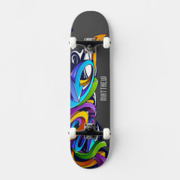 Graffiti-Skateboard mit Namen für Jungen Skateboard