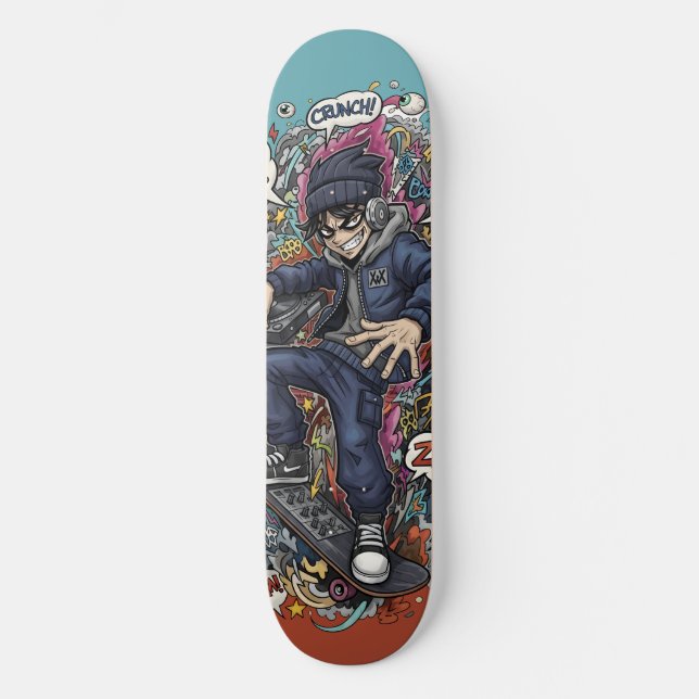 Graffiti-Skateboard Skateboard (Vorderseite)
