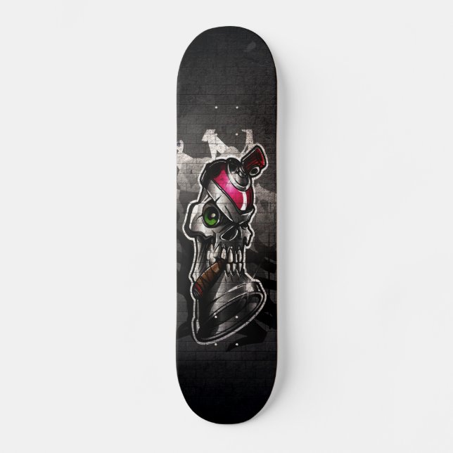 Graffiti Skateboards bombe peinture tête de mort (Vorderseite)
