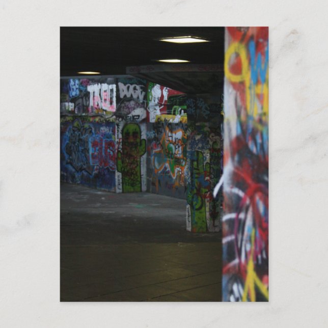 Graffiti skatepark in London Postkarte (Vorderseite)