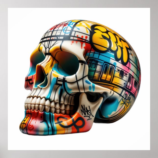 Graffiti Skull Art Poster (Vorne)