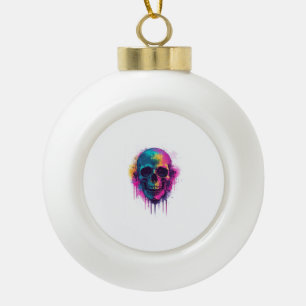 Graffiti Skull Rebel Keramik Kugel-Ornament