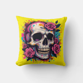 Graffiti Skull & Rose Personalisiert Kissen