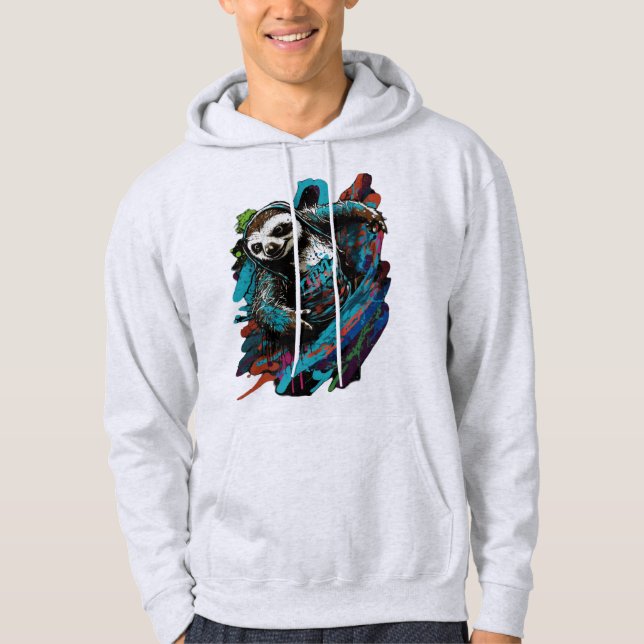 Graffiti Sloth Hoodie (Vorderseite)