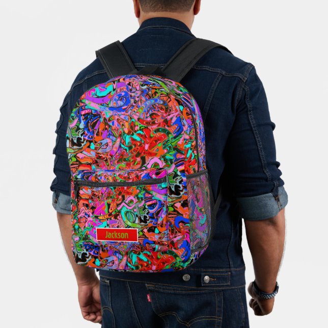 Graffiti Spin Art Bedruckter Rucksack (Insitu (Modell))
