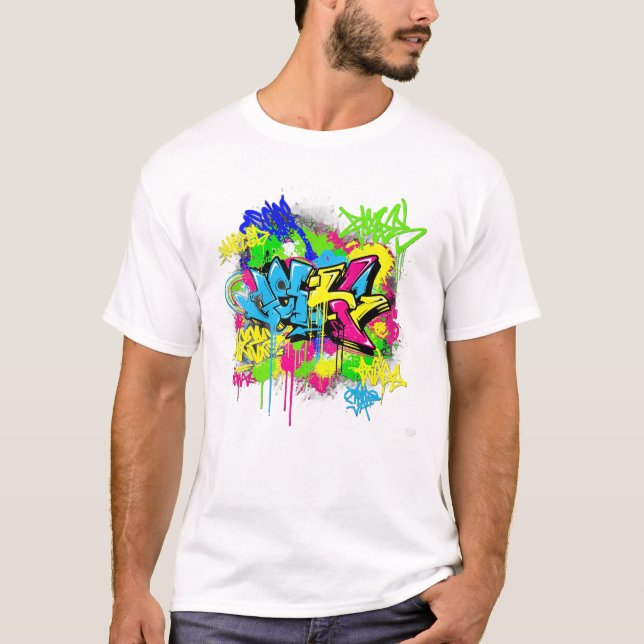Graffiti Splash Art T - Shirt - Urban Street Style (Vorderseite)