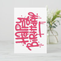 Graffiti Spray Happy Geburtstag Gaben Liebe Rosa