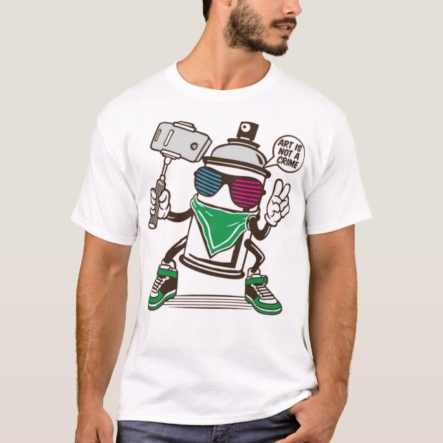Graffiti Spray kann Bomber-Selfie T-Shirt (Vorderseite)